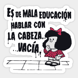 Es de mala educacion Sticker